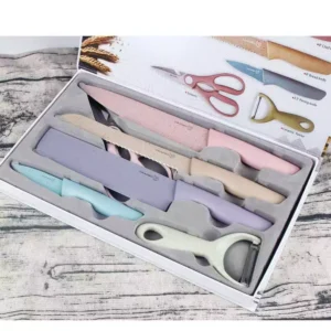 6 Piece Colorful Kitchen Knife Set