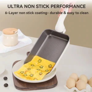 JEETEE Titanium Non Stick Tamagoyaki Pan 24cm
