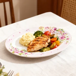 Vantage 2pcs Summer Camelia Oval Plate