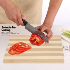 Bamboo Wood Cutting Board with Handle L30cm W20cm H1.6cm