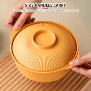 Random CHERRY Plastic Rice Bowl With Lid