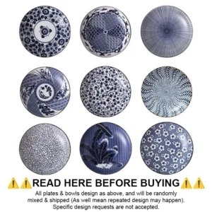 Random Japanese 4pcs Porcelain Plate Set