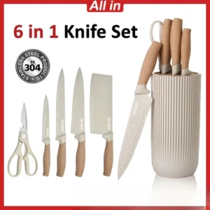 6 Piece Stainless Steel Knife Set